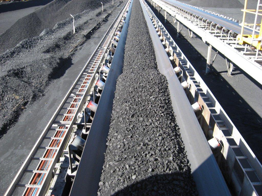 conveyor belt at coal port