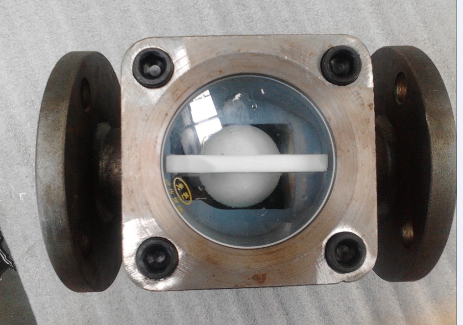glass sight ball check valve