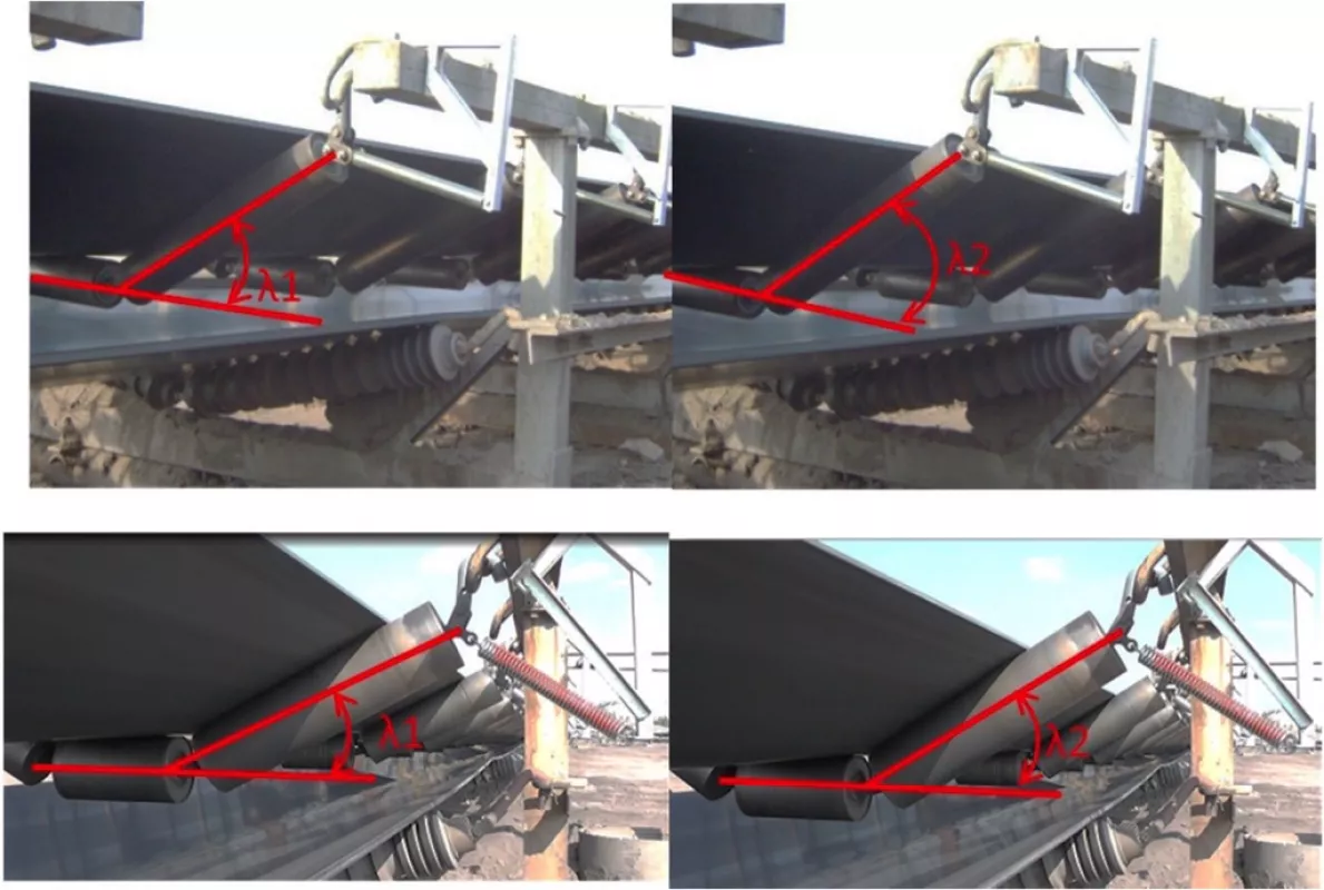 Fig. 10: First application of intelligent garlands in industrial belt conveyors.
