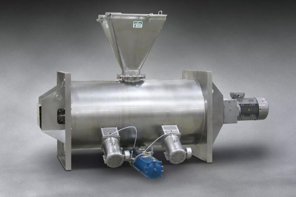 Two high speed intensifiers provide added shear for difficult-to-disperse additives.
