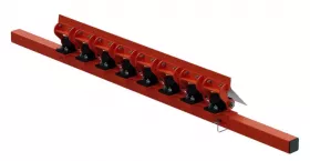 A latch pin releases the cartridge from the mainframe allowing cartridge removal and replacement. (Pictures: ©Martin Engineering)