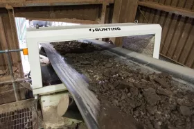 The meTRON Metal Detector on the primary feed conveyor